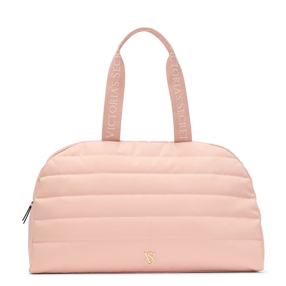 Victoria's Secret Pink quilted dome weekender duffle bag